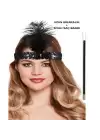 Siyah Retro Charliston Saç Bandı &amp; Sigaralık