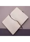 Tarihsiz Ajanda Defter Kahverengi Beyaz Renk