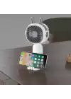 Telefon Tutuculu Şarjlı Mini El Fanı