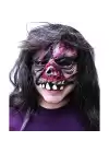 Uzun Siyah Saçlı Zombi Maske Lateks