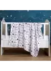 Vagonik Pembe Desenli Bebek Çok Amaçlı Büyük Boy Müslin Örtü & Battaniye 100x120