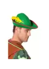 Yeşil Renk Robin Hood Şapkası Sarı Tüylü