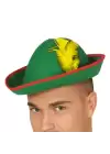 Yeşil Renk Robin Hood Şapkası Sarı Tüylü