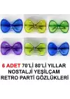 Yeşilçam Retro Parti Gözlükleri 6 Adet