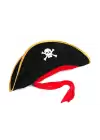 Yetişkin Boy Kadife Jack Sparrow Denizci Kaptan Jack Korsan Şapkası 50x20 Cm