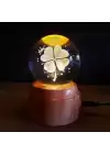 Yonca Tasarımlı Usb Dönen Cam Küre