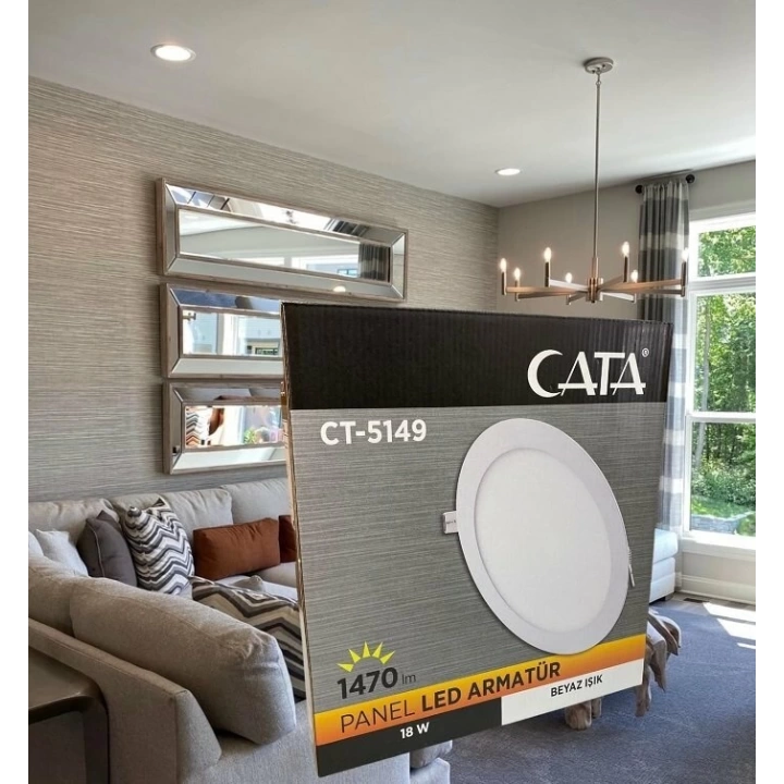 CATA 18W BEYAZ LED PANEL ARMATÜR ( CT-5149 )