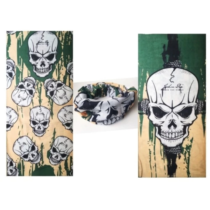 Haki Kuru Kafa Baskılı Buff Bandana 25x48 Cm