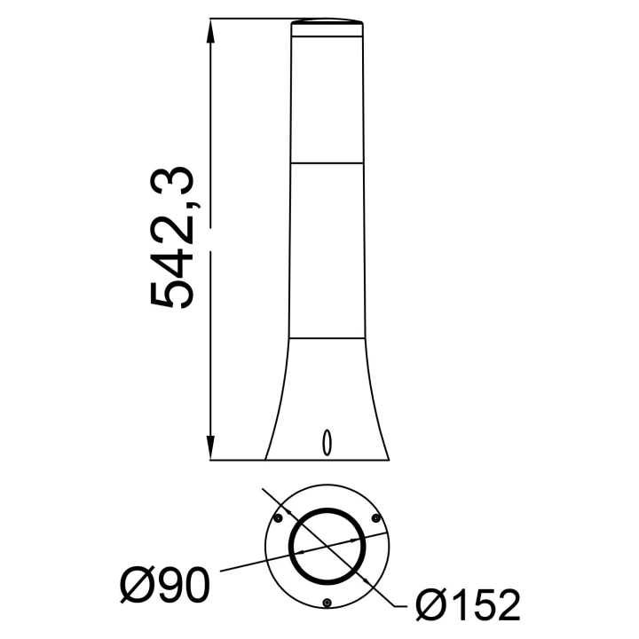 HOROZ ORKİDE-2 BEYAZ BAHÇE ARMATÜRÜ E-27 IP-44