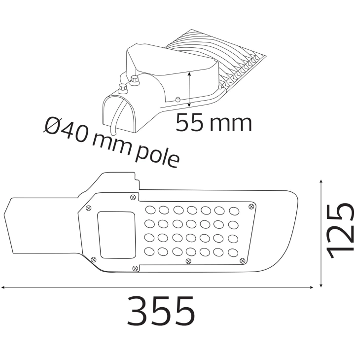 HOROZ ORLANDO-30W BEYAZ LED SOKAK ARMATÜRÜ