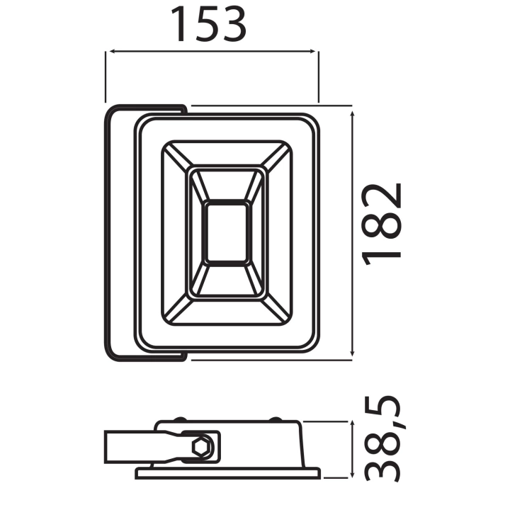 HOROZ PARS-30W BEYAZ SİYAH LED PROJEKTÖR