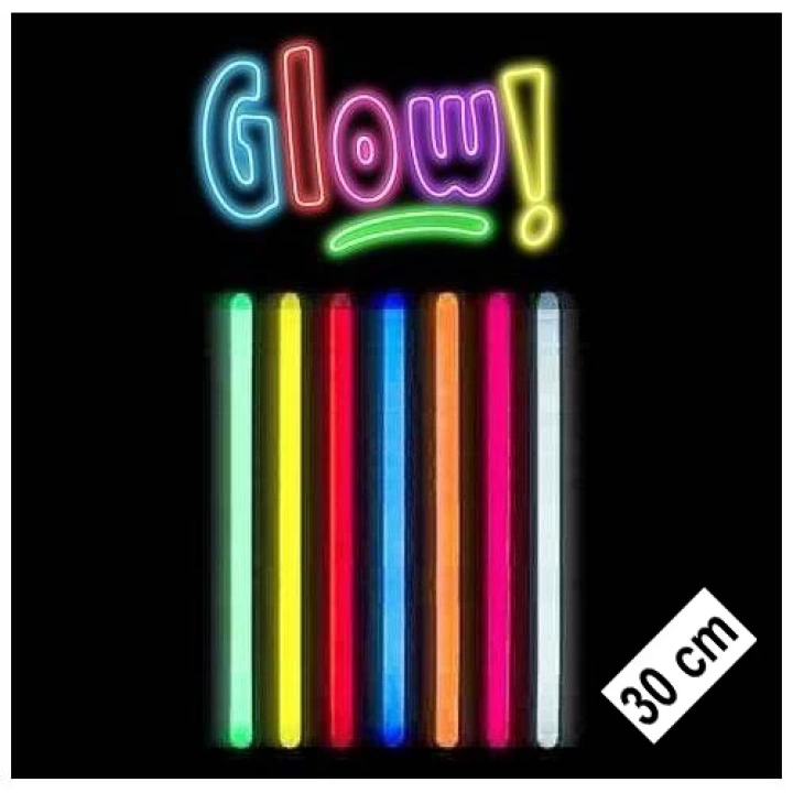 Karanlıkta Parlayan Fosforlu Glow Stick Kalın Çubuk 30 Cm 1 Adet