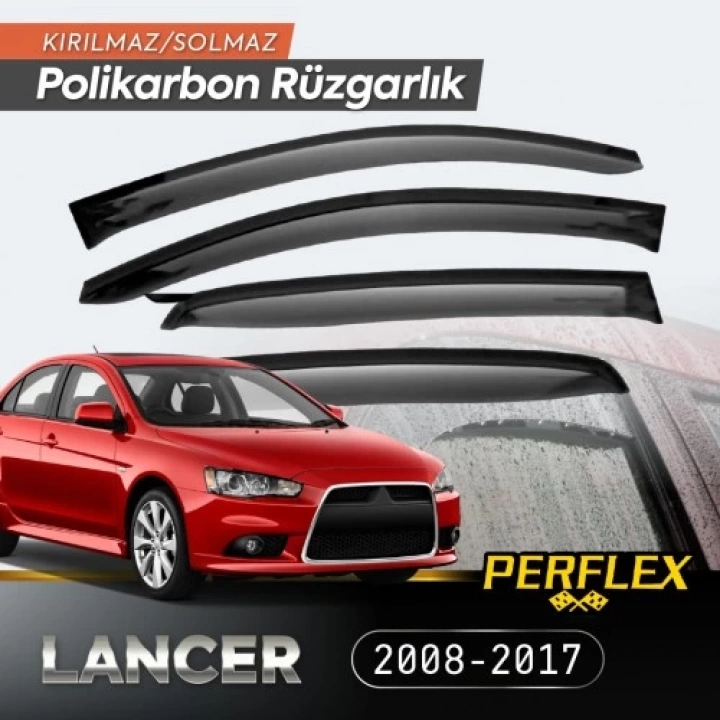 Mitsubishi Lancer 2008-2017 Cam Rüzgarlığı V2 Düz