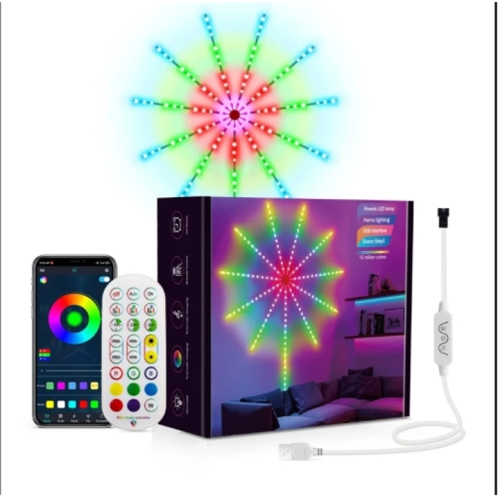 Rgb Firework Led Duvar Lambası