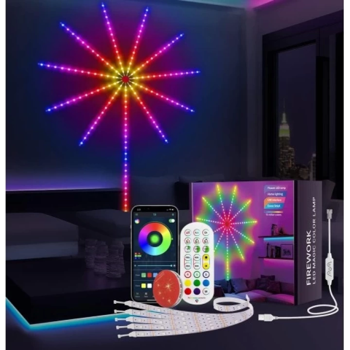 Rgb Firework Led Duvar Lambası