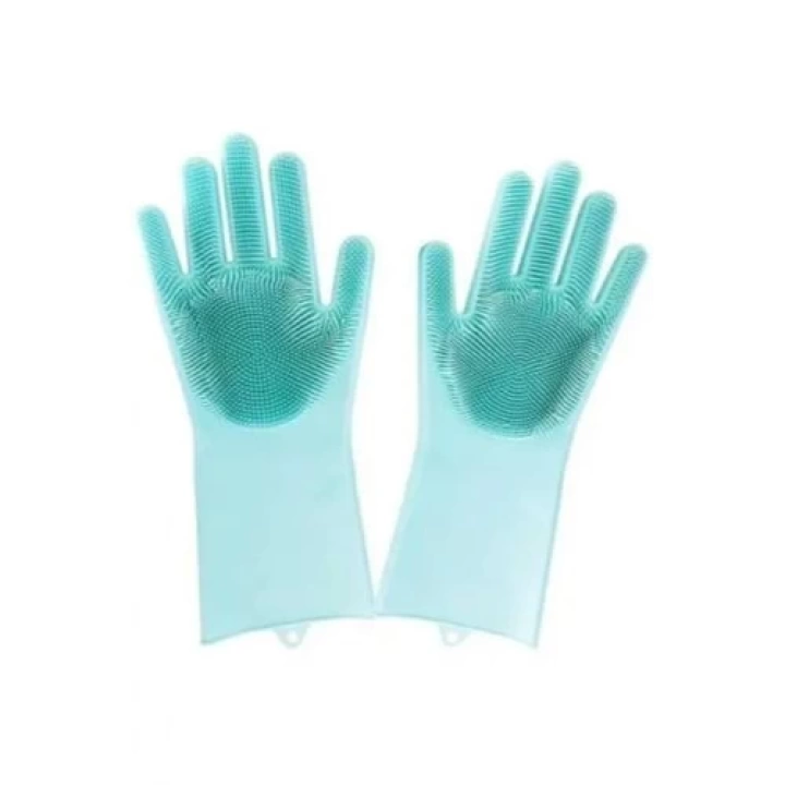 Sihirli Isıya Dayanıklı Silikon Çok Amaçlı Bulaşık Eldiven Fırçası Magic Gloves