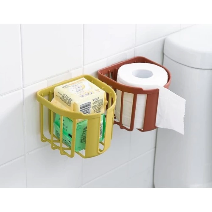 Yapışkanlı Çok Fonksiyonlu Banyo Organizeri Beyaz