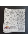 Decohandy  Pvc Duvar Karosu 30x30cm 4lü Paket - Siyah Daire Geometrik Desen  0,36m2