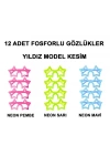 Fosforlu Yıldız Glow Parti Gözlüğü (12 Adet)