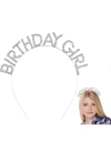 Gümüş Kristal Taşlı Birthday Girl Tacı