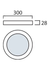 HOROZ CAROLİNE-24W GÜNIŞIĞI S.Ü.YUVARLAK LED PANEL