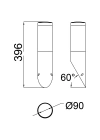 HOROZ ORKİDE-3 BEYAZ BAHÇE ARMATÜRÜ E-27