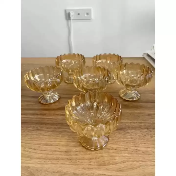6lı Cam Çerezlik Seti