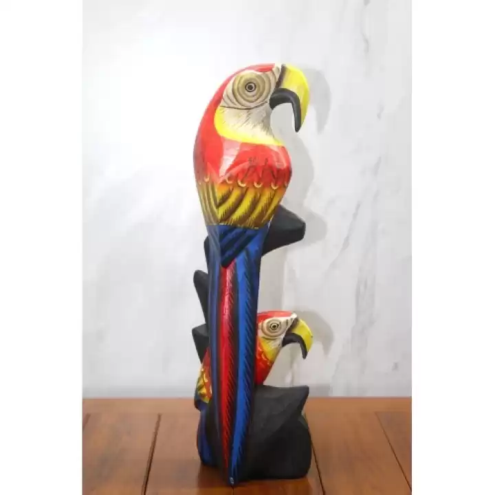 Ahşap 2li Papağan