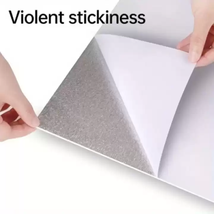 Beyaz Mermer Desenli Alüminyum Plastik Duvar Sticker (30x30)