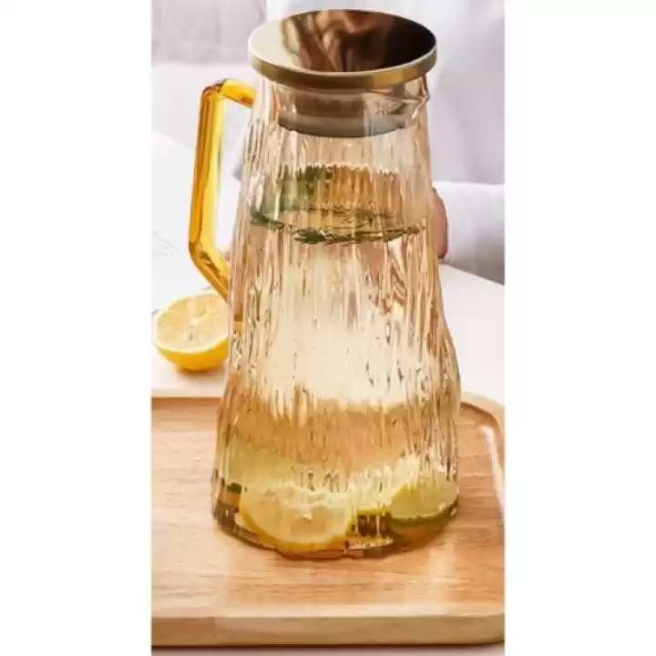 Çelik Kapaklı Cam Sürahi 1800 Ml