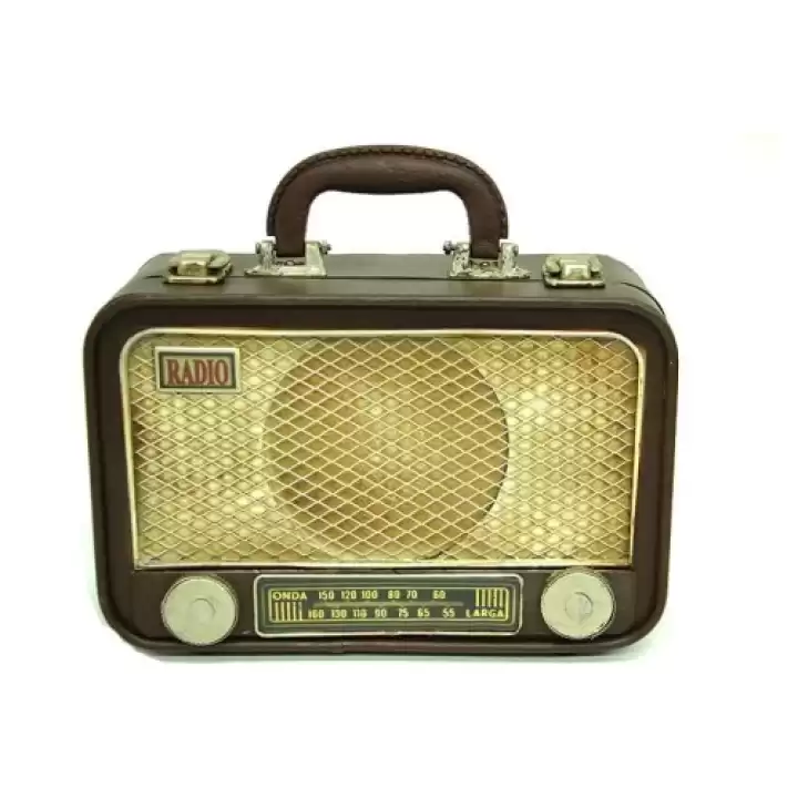 Dekoratif Vintage Metal Radyo