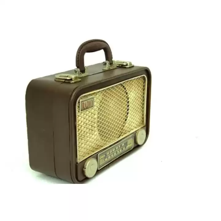 Dekoratif Vintage Metal Radyo