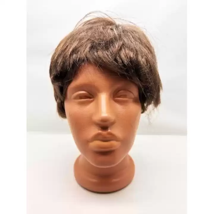 Kahverengi Kısa Kesim İçi Astarlı Erkek Peruğu