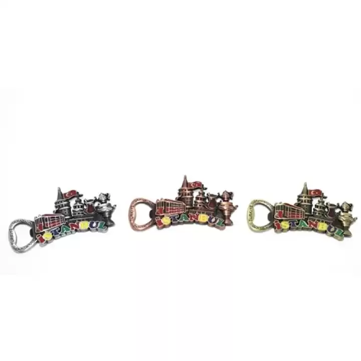 Metal İstanbul Temalı Yöresel Magnet Açacak Model 1