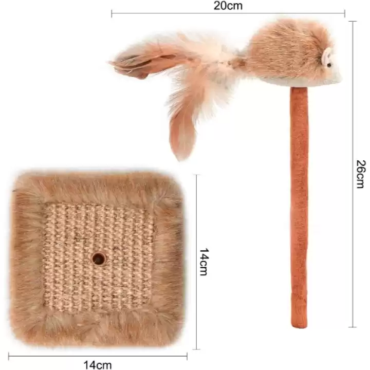 Sesli Oyuncaklı Kedi Tırmalama Tahtası