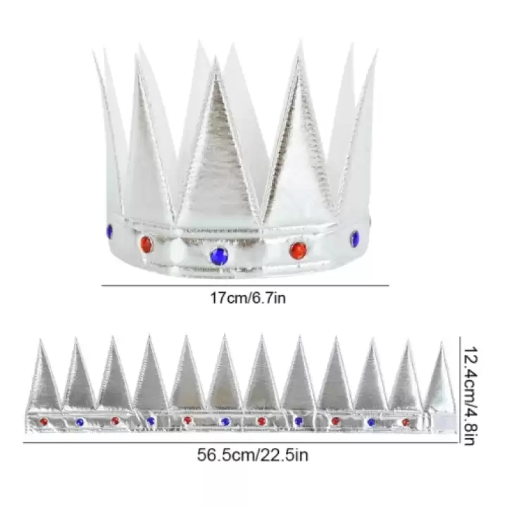 Yumuşak Gümüş Kral Tacı 55 Cm