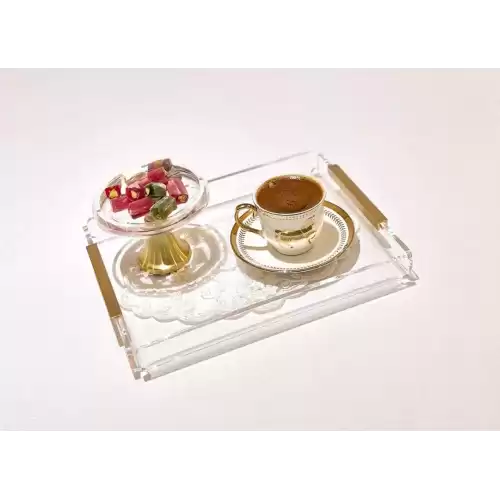 Agbtrend GOLD LINE TRAY -S- Dekorasyon ve Sunum Tepsisi