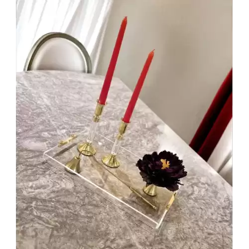 Agbtrend GOLD TRAY -L- Dekorasyon ve Sunum Tepsisi