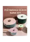 3lü Vakumlu Silikon Kapak Seti