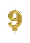 9 Rakamı Mum Gold Renk