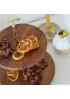 Akayev Ahşap 25 Cm Altın Boncuk Ayaklı İki Katlı Sunum Tabağı
