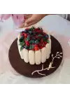 Akayev Ahşap 28 Cm Altın Boncuk Ayaklı Kuş Sunum Tabağı