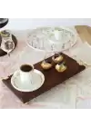 Akayev Ahşap 30x14 Cm Altın Ayaklı Kuş Sunum Tabağı