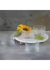 Akayev Mermer 25 Cm Altın Boncuk Ayaklı Elysia 4lü Reçellik İkramlık
