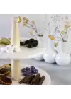 Akayev Mermer Ahşap Ayaklı İki Katlı Sunum Tabağı