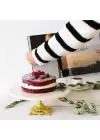 Akayev Mermer Beyaz 28 Cm Altın Barok Ayak Sunum Tabağı