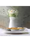 Akayev Mermer Beyaz 28 Cm Döner Standlı Kalın Sunumluk