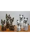 Ahşap 3lü Kedi Seti 30 Cm