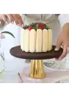 Akayev Ahşap 25 Cm Altın Konik Ayaklı Sunumluk