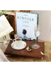 Akayev Ahşap 30x19 Cm Altın Ayaklı Kuş Sunum Tabağı